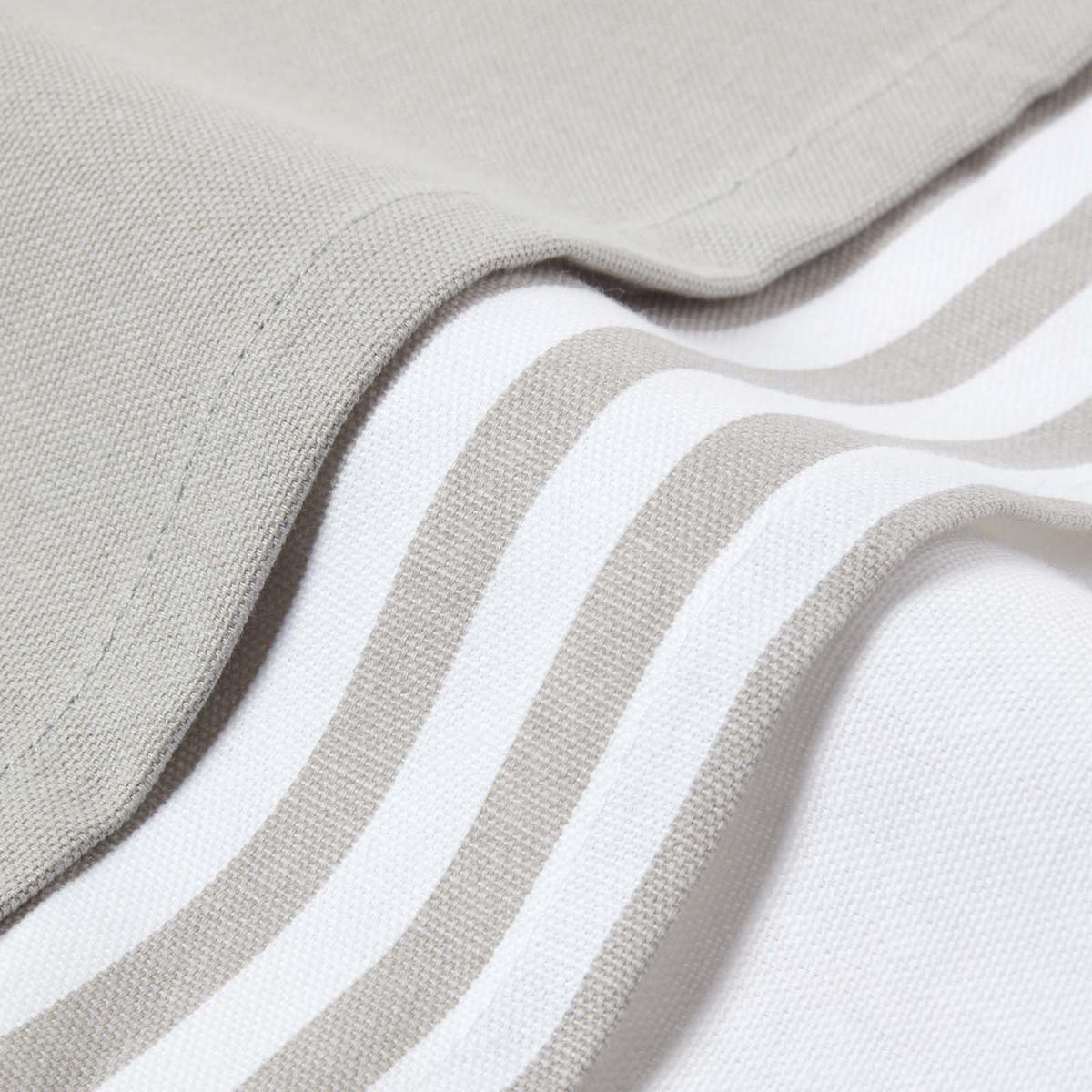 GESCHIRRTÜCHER 3er-Set grau-weiß, 100% Baumwolle - Grau, Textil (50/70cm) - Homescapes
