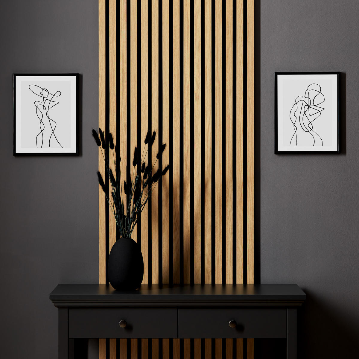 AKUSTIKPANEEL 60/120 cm 2 er-Set Natur - Hellbraun, Holz (60/120/3cm) - Homestyle4u