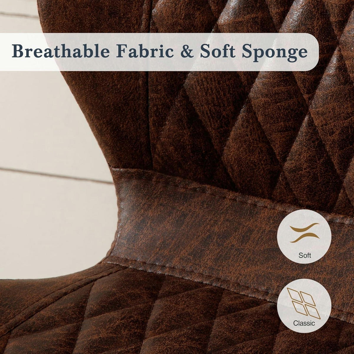 BARHOCKER 6er Set PU-Kunstleder Braun Höhenverstellbar - Braun, Kunststoff (46.5/111/38cm)