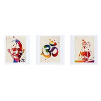 POSTER Set Mit 3 Indien Aquarell 30X40cm Rahmenlos - Klar, Papier (30/5/40cm) - Nacnic