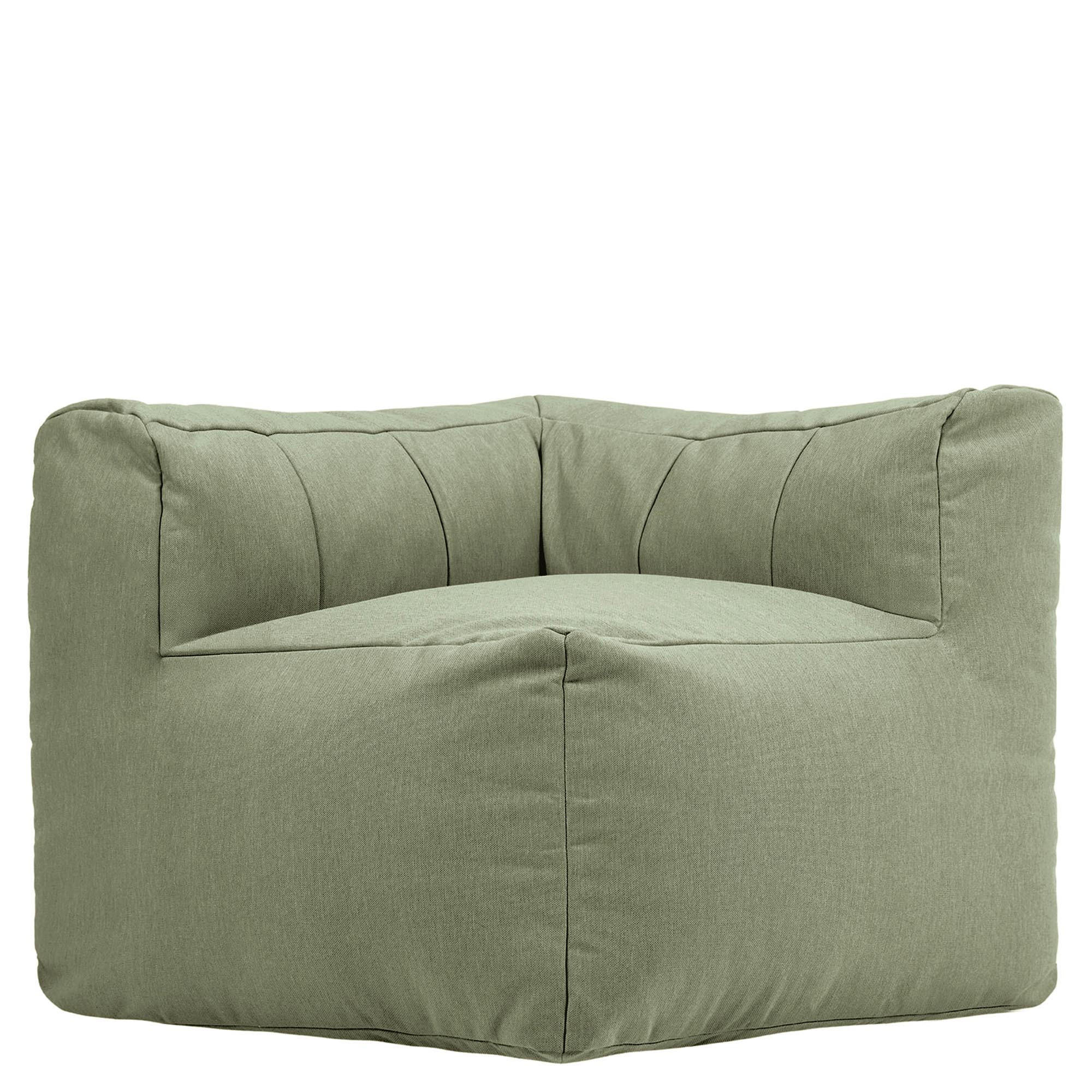 SITZSACK-SOFA Ecksessel - Grün, Textil (100/68/100cm) - icon