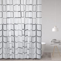 EINLAGE DUSCHVORHANG PEVA groß wasserdicht mit rostfreien Haken Kunststoff 200 x 180 cm - Weiß, Kunststoff (200/180cm) - MCBOSON