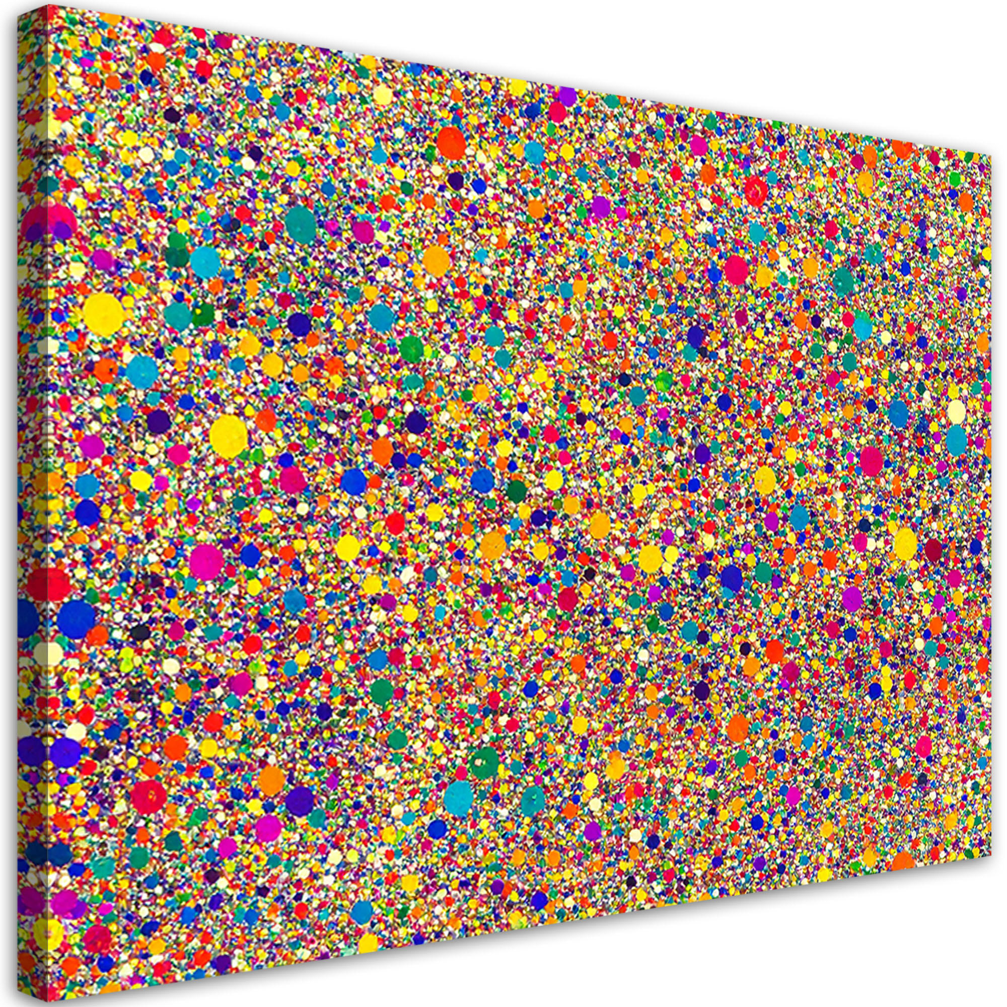 LEINWANDBILD Farbenfrohe Punkte Abstraktion 120x80cm - Multicolor, Textil (120/80cm) - Feeby
