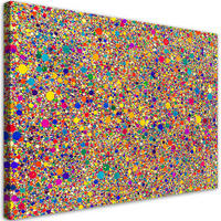 LEINWANDBILD Farbenfrohe Punkte Abstraktion 120x80cm - Multicolor, Textil (120/80cm) - Feeby