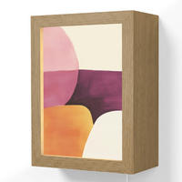 NÁSTĚNNÁ LAMPA Tvary - abstraktní - barevné 15x20 cm - růžová, kompozitní dřevo (15/20/8cm) - OnlyWow