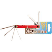 KLAPPSCHLÜSSEL | INNENSECHSKANT MIT KUGELKOPF 1,5 - 6 MM | 7-TLG. - Multicolor, Kunststoff/Metall (1/1cm) - BGS technic