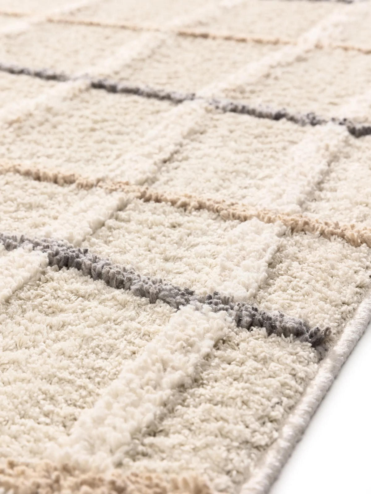 TEPPICH Junis Cream 120/170 cm - Creme, Naturmaterialien/Textil (120/170cm) - benuta