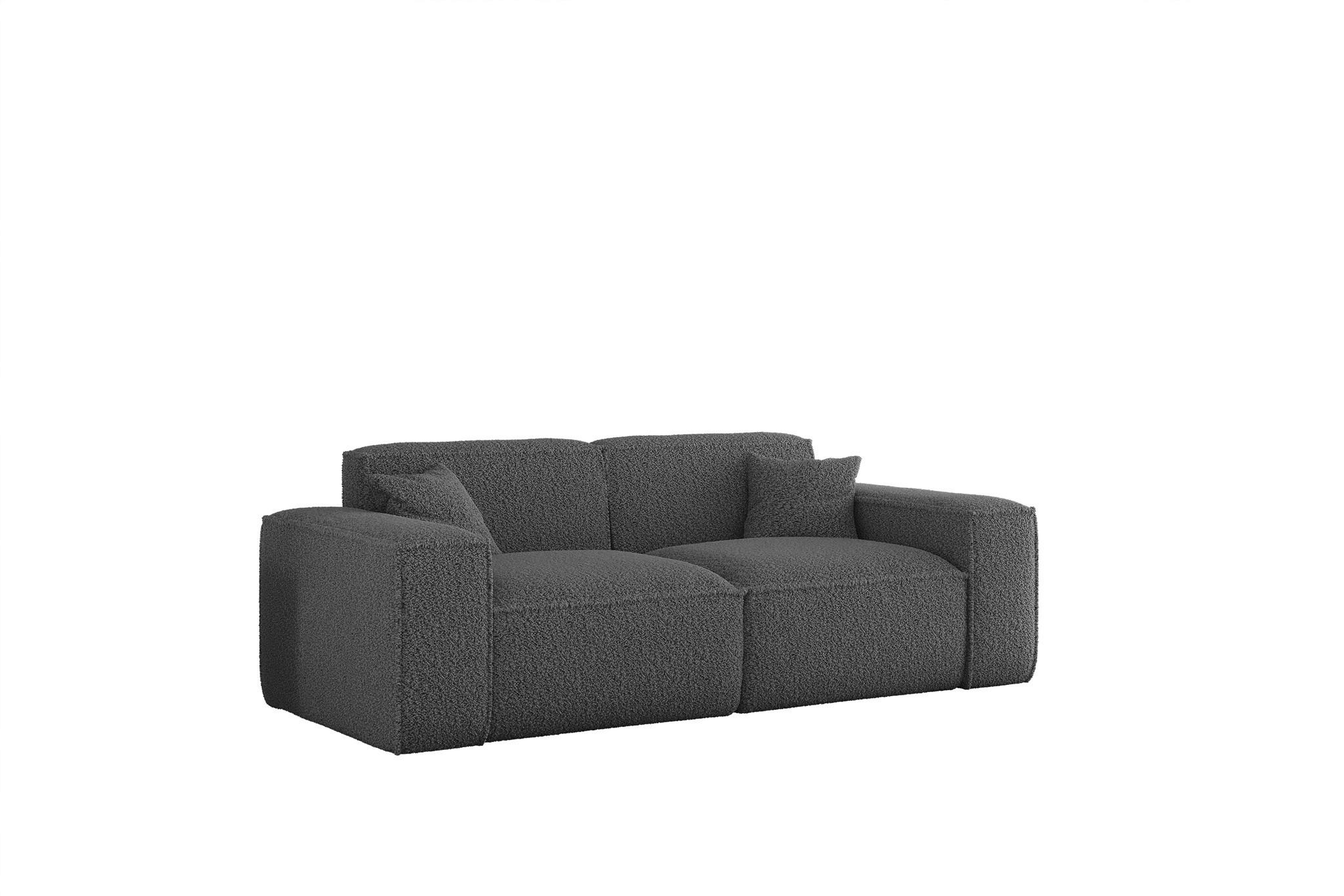 SOFA 2-sitzer Celes Premium In Sven - Dunkelgrau, Holzwerkstoff/Textil (182/73/90cm) - Fun Möbel
