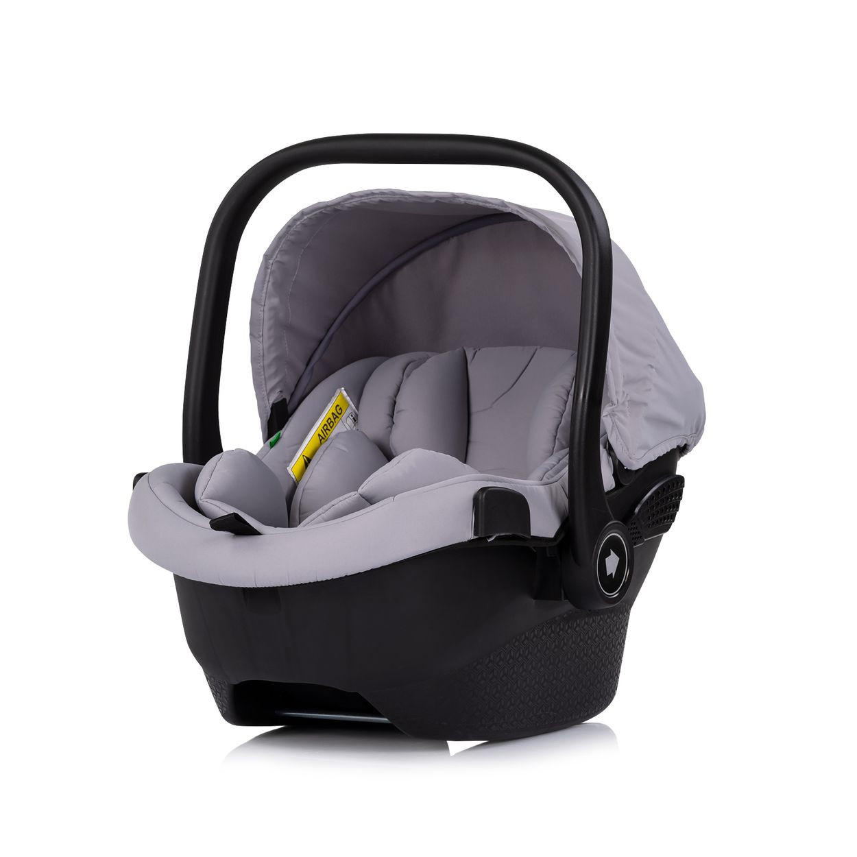 BABYSCHALE Pearl 40-85 cm grau i-Size, Sonnendach, 3-Punkt-Gurt, verstellbare Kopfstütze, Tragegriff - Grau, Kunststoff (43/56/60cm) - Chipolino