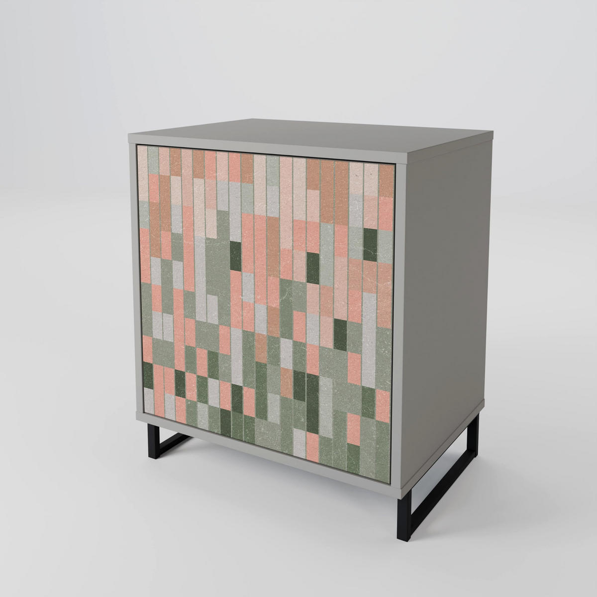 SIDEBOARD BUILDING THE FUTURE, Grau, 57,5x42x57,5 cm, Ohne Füße - Multicolor/Grau, Holzwerkstoff (57.5/57.5/42cm) - SpaceRebels