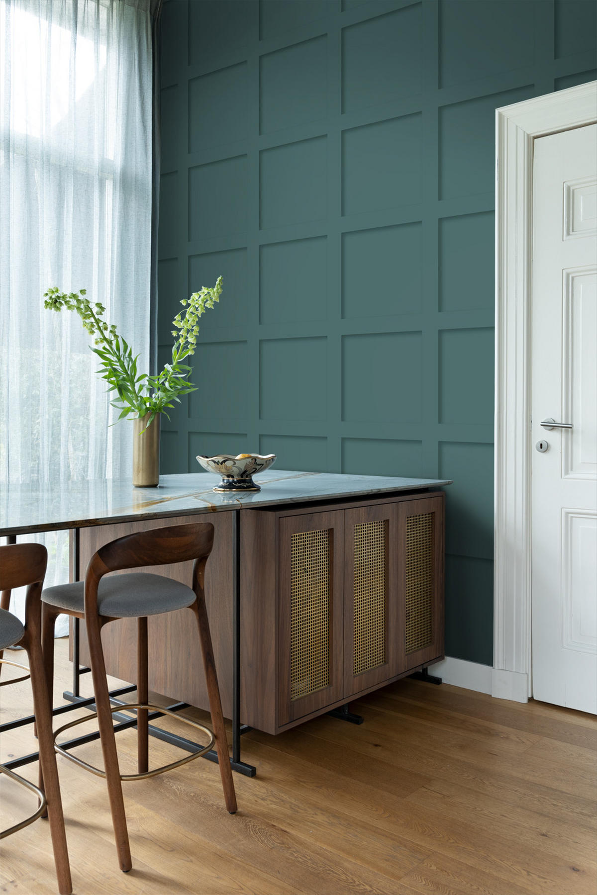TAPETE Holzwandverkleidung 50 x 900 cm - Blau, Papier (50/900cm) - Origin Wallcoverings