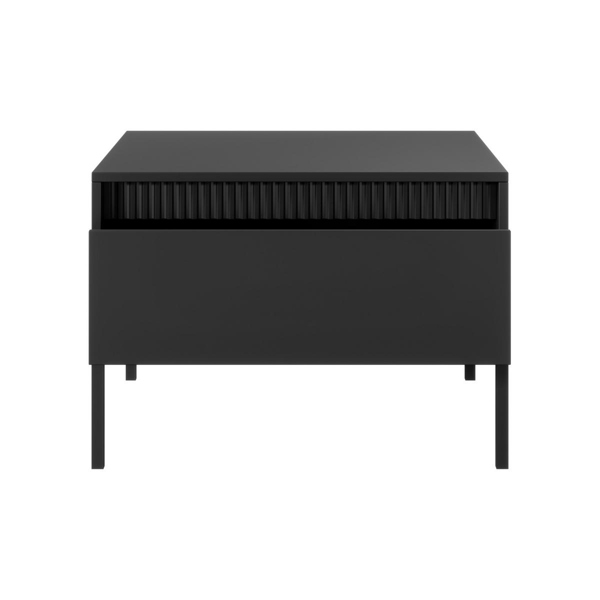 COUCHTISCH SELBU STO1 Reliefierte Fronten aus MDF-Platte Schwarz Schwarz - Schwarz, Holzwerkstoff (68/68/49cm) - Komodee