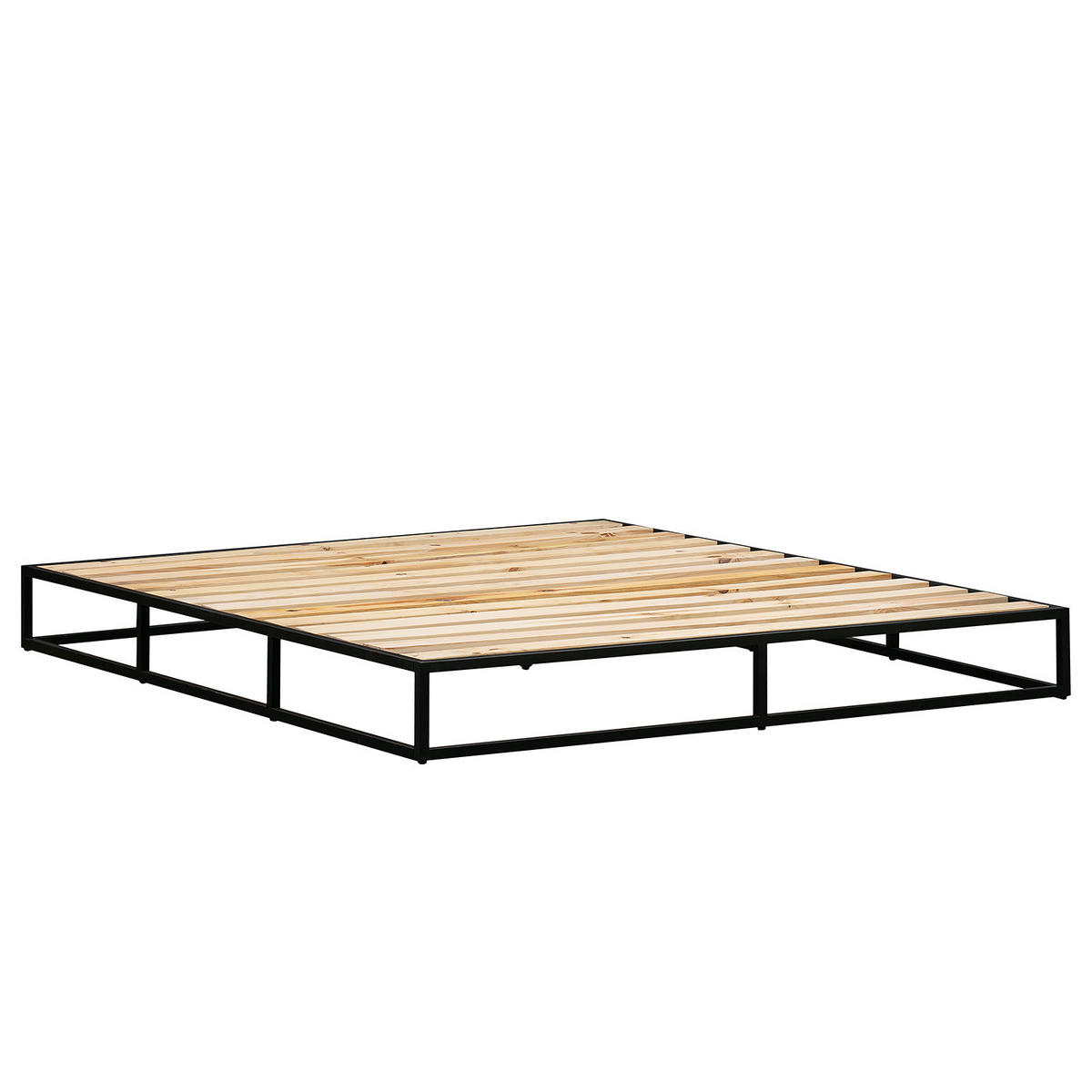 METALLBETT - Schwarz, Metall (160/200cm) - home24