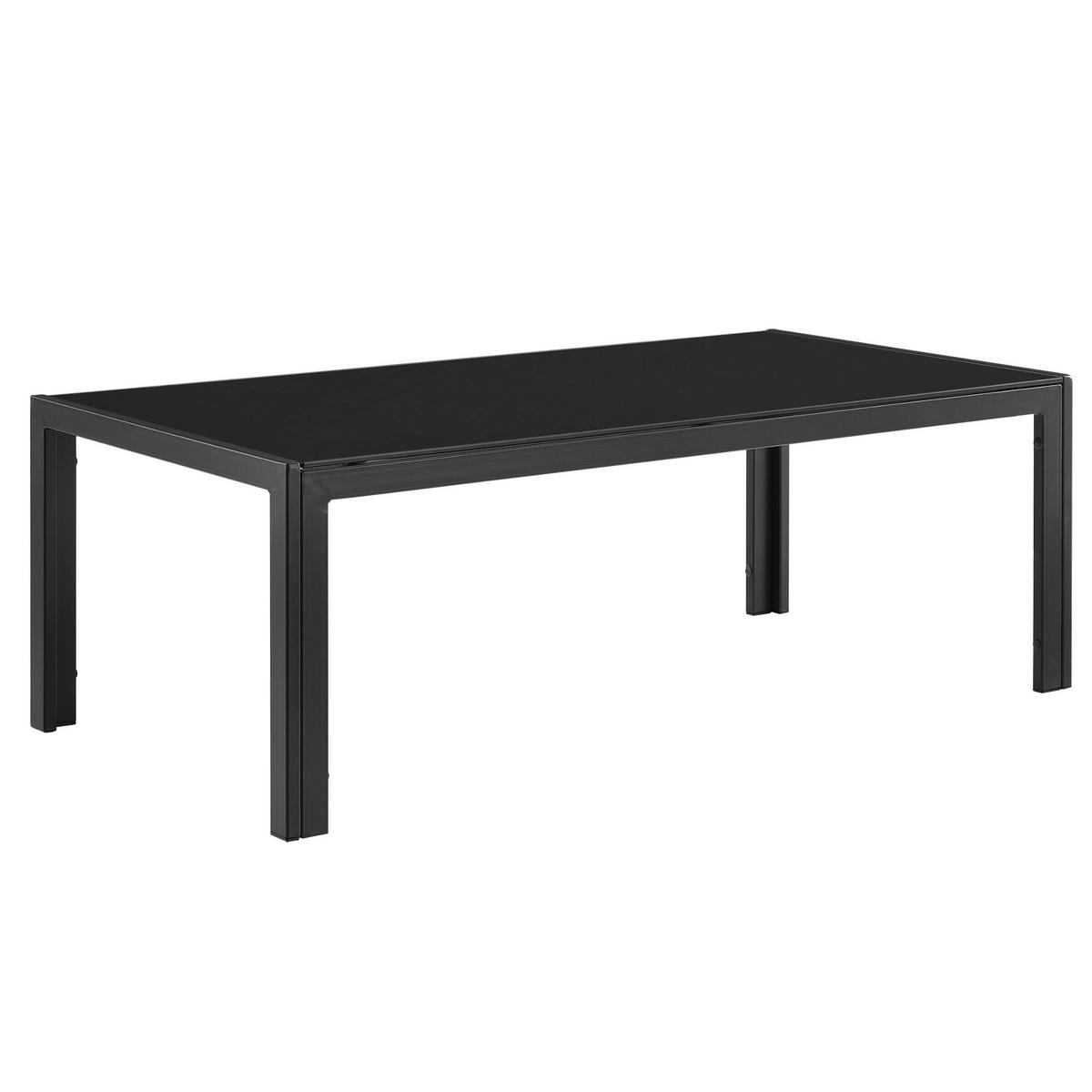 GARTENTISCH Lerum - Schwarz, Glas/Metall (50/100/35cm) - casa.pro