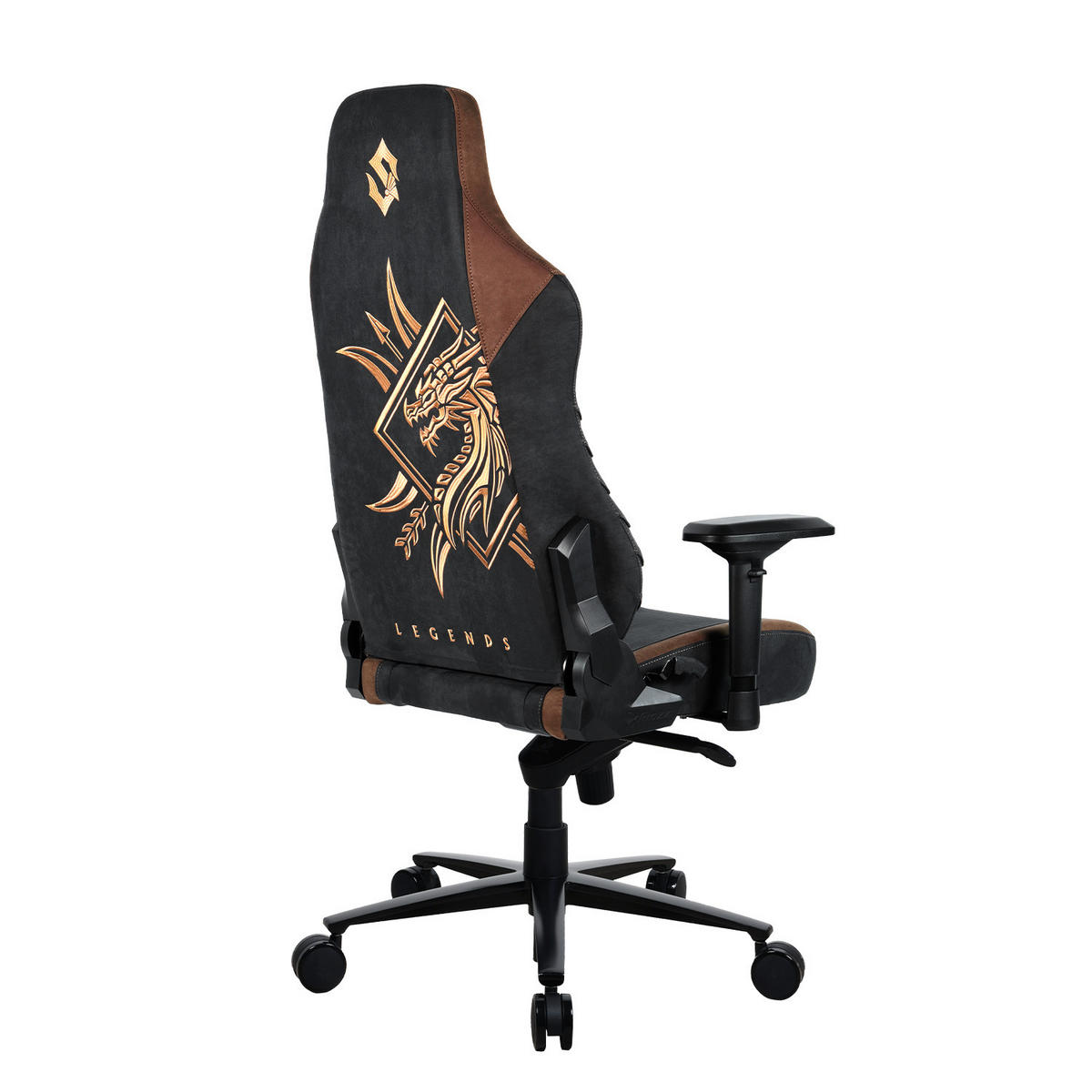 GAMINGSTUHL Vernazza Supersoft™ Stoff Sabaton Legends - Schwarz/Braun, Kunststoff/Textil (68/135/50cm) - Arozzi
