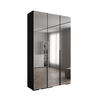 DREHTÜRENSCHRANK 236.7/150/47 3-türig - Schwarz, Holz/Metall (150/236.7/47cm) - Abiks Möbel