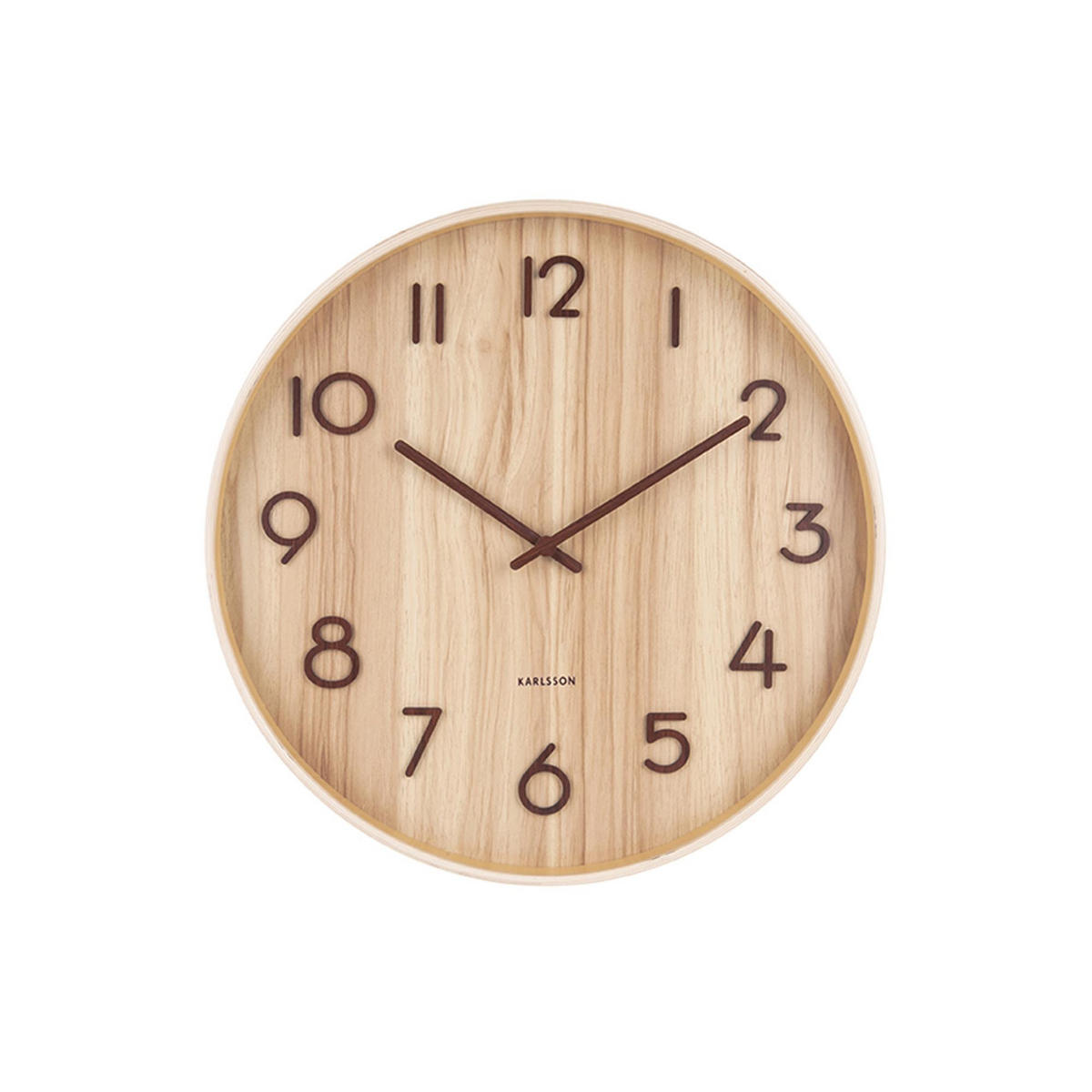 WANDUHR Braun 4.5/40/40 cm - Hellbraun, Holz (40/40/4.5cm) - Karlsson