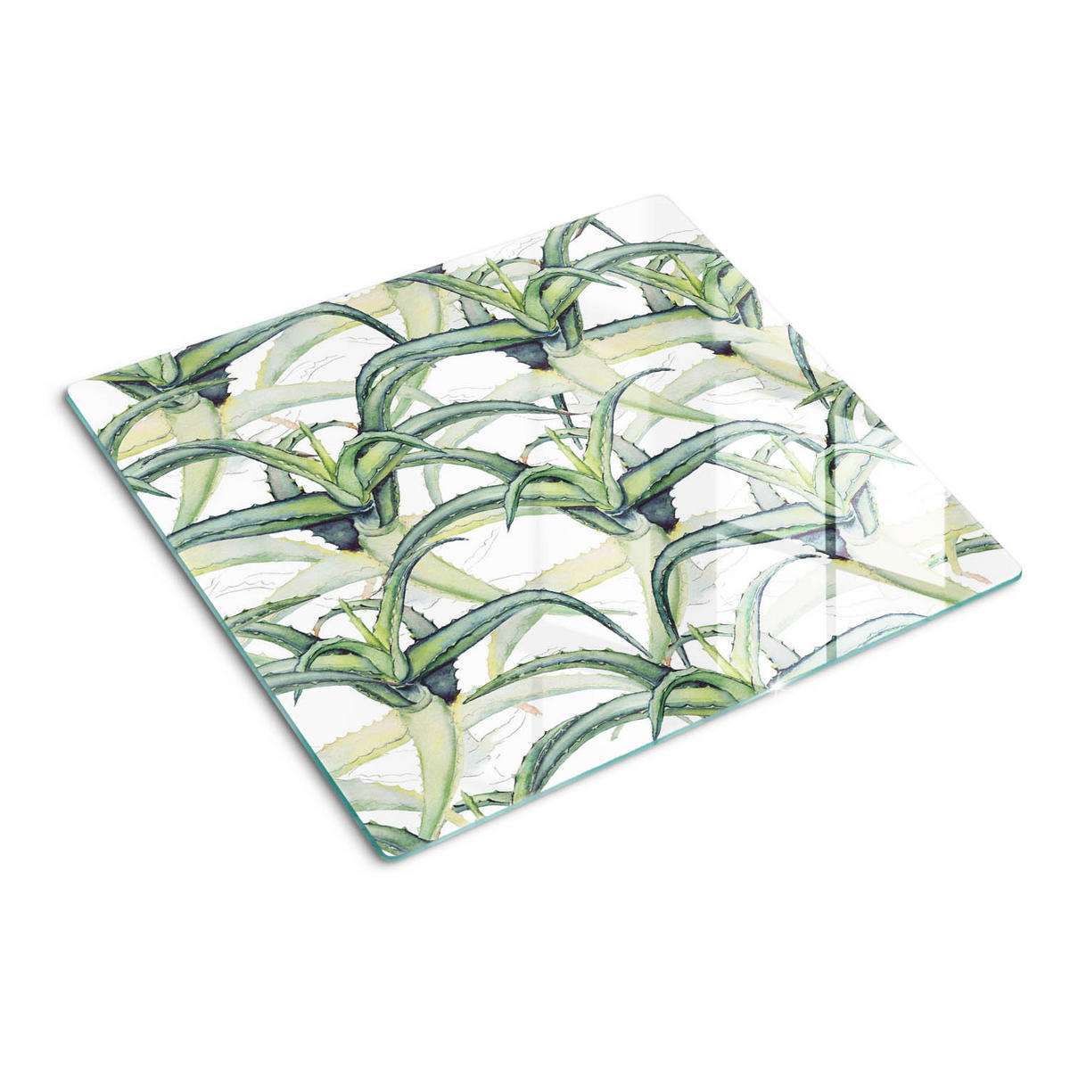 GLASPLATTE 60x52 cm Aloe - Grün, Glas (60/0.4/52cm) - TULUP