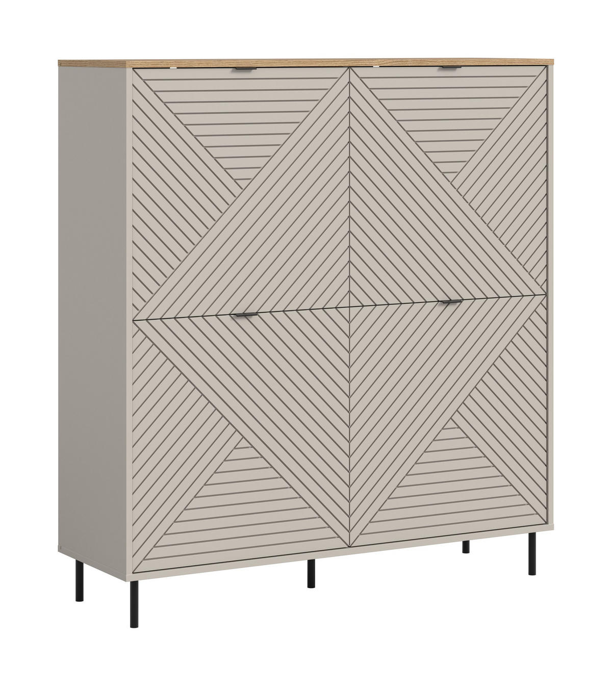 HIGHBOARD Campus Kaschmir 124/40/135 cm - Beige, Holzwerkstoff (124/135/40cm) - Xonox