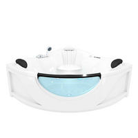 WHIRLPOOL Pool Badewanne Eckwanne Wanne W25H-TH - Weiß, Glas/Kunststoff (150/70/150cm) - AcquaVapore by Sandra Jentho