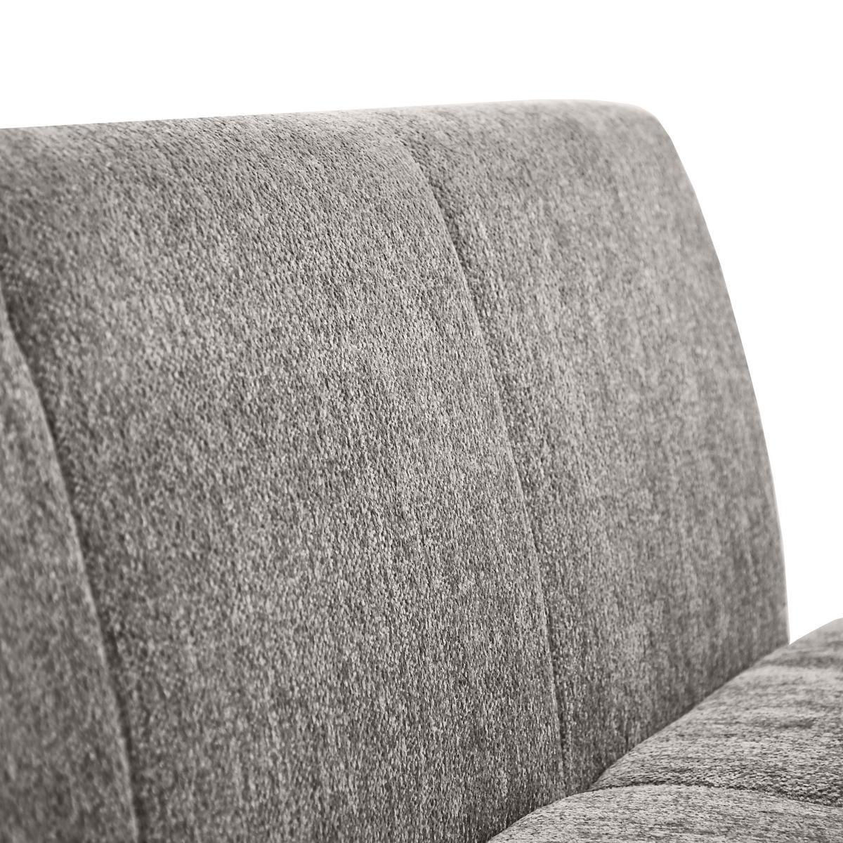 ECKBANK Velto 203x162 cm, mit Metallbeinen, Raven-Stoff, Cappuccino - Schwarz/Cappuccino, Metall (203/162cm) - Beautysofa