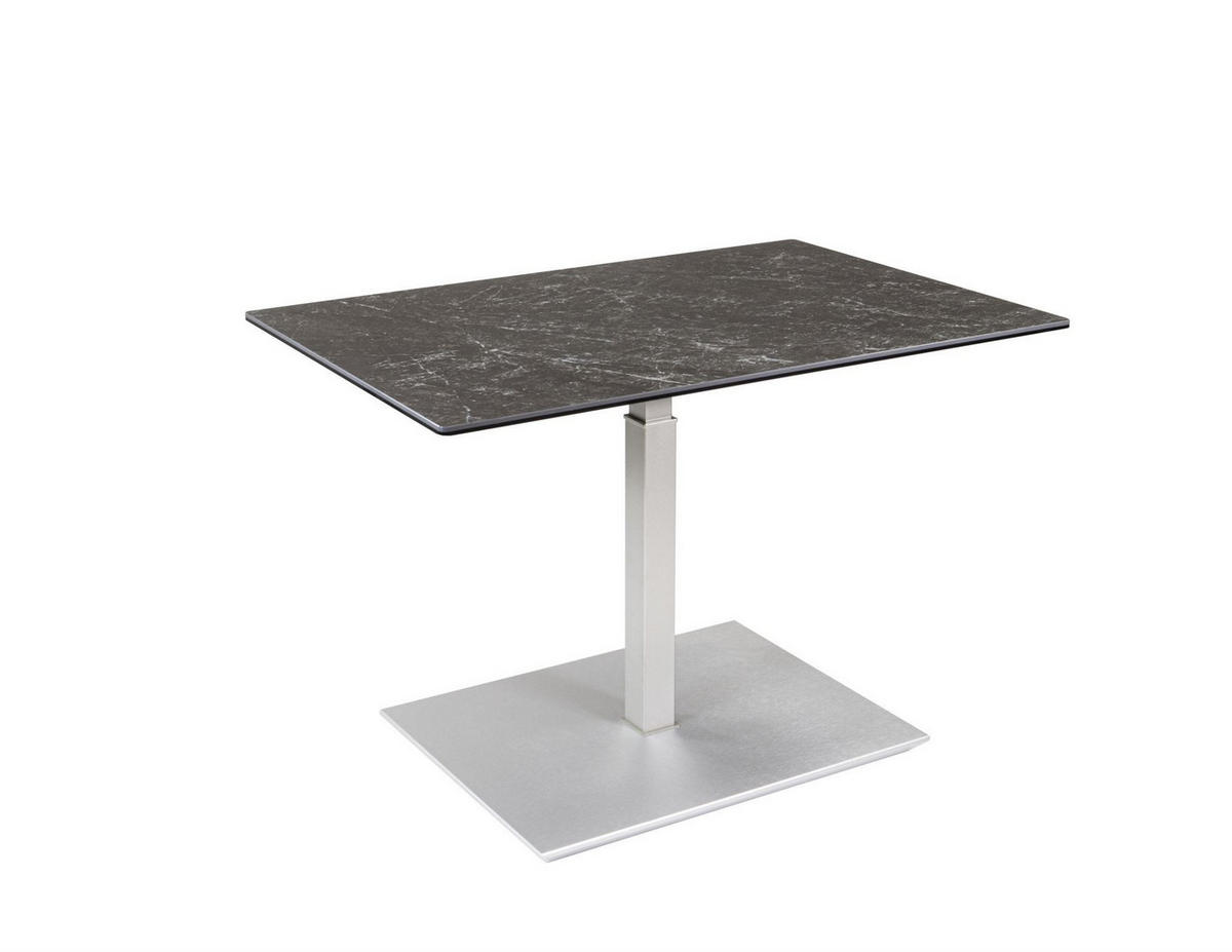 FUNKTIONSTISCH Cayla 90x60x47 höhenverstellbar Perlsilber/Keramik - Grau, Keramik (90/60/47cm) - 58aufmkessel