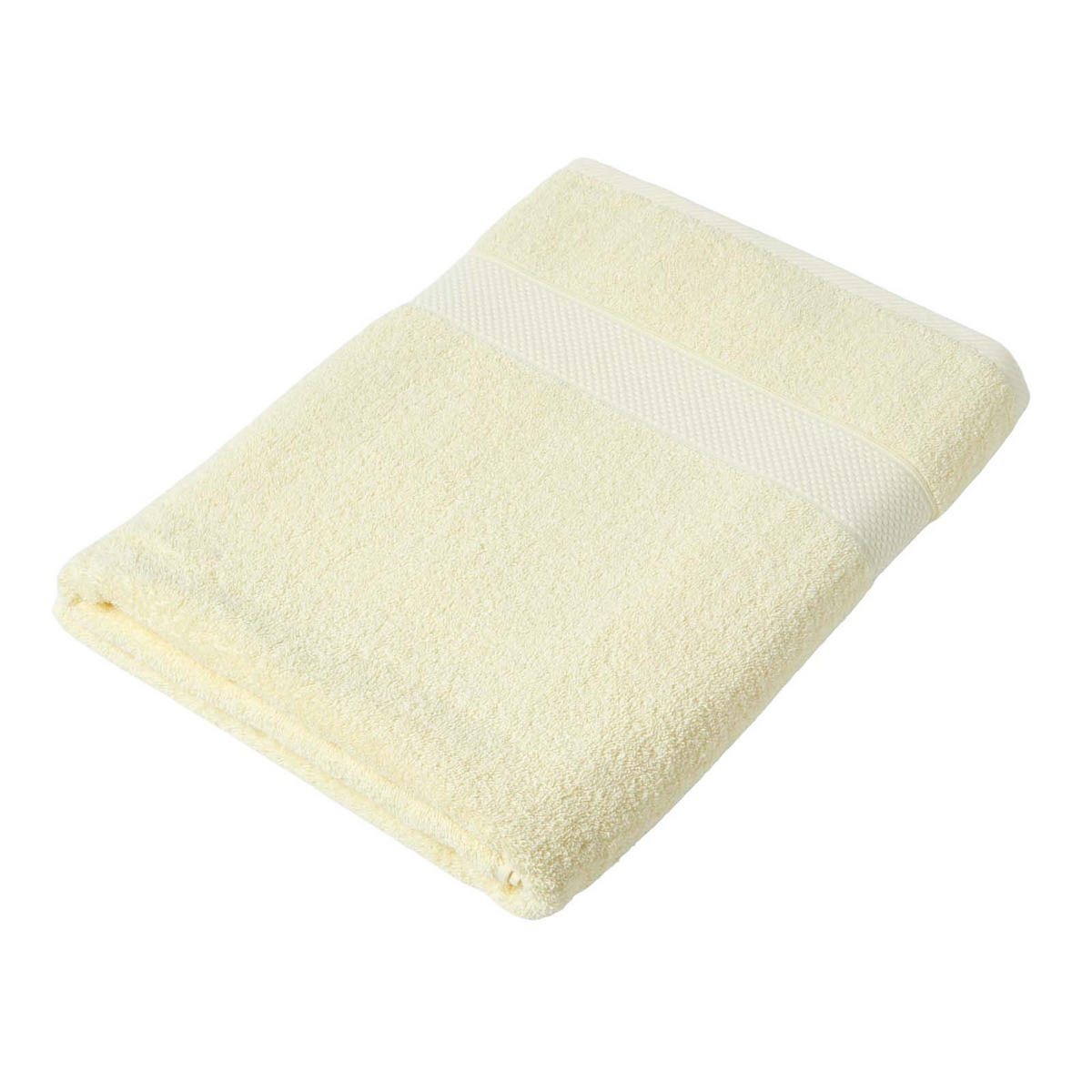 SAUNATUCH Essential pastellgelb 100/180 cm - Hellgelb, Textil (100/180cm) - Homescapes