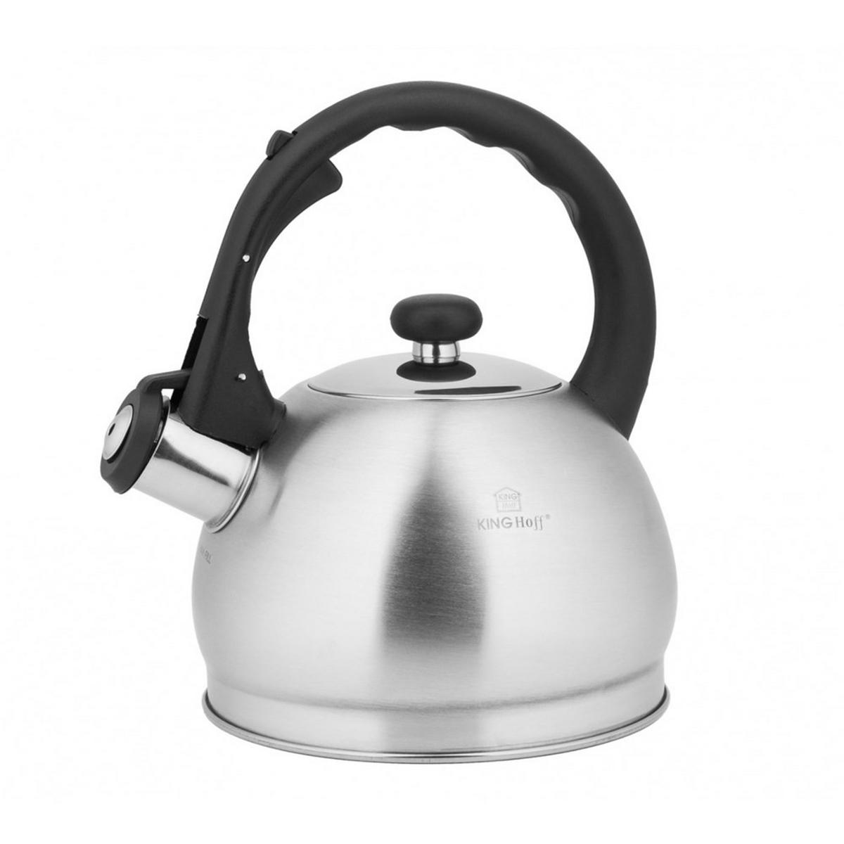 WASSERKESSEL mit Pfeife 1,8l 7741 - Silberfarben, Metall (16.5cm) - Kinghoff 
