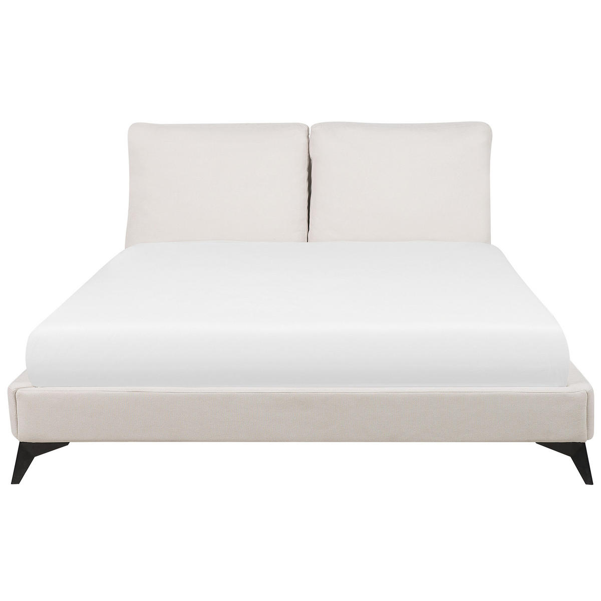 POLSTERBETT 180/200cm Helles Beige Melle - Beige, Naturmaterialen/Textil (180/200cm) - Beliani