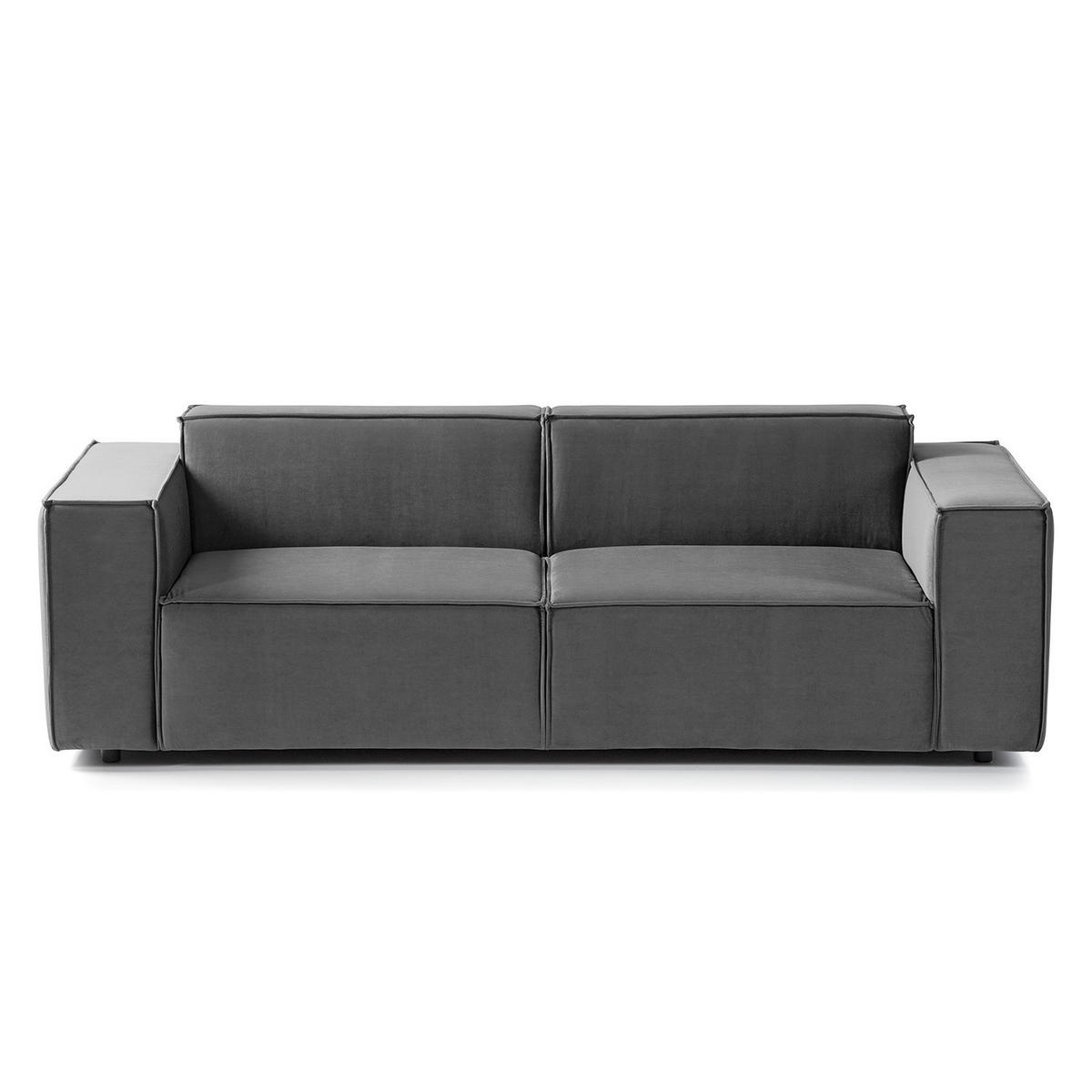 2,5-SITZER SOFA - Grau, Textil (223/70/96cm) - home24