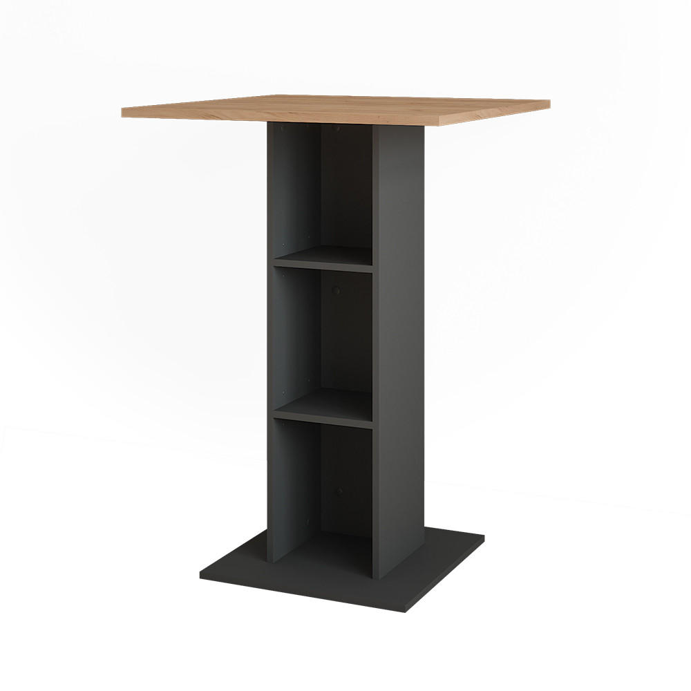 BAROVÝ STŮL Repose Zlatý dub power/antracit - medově dubová/antracitová, kompozitní dřevo (75/75/106cm) - Vicco