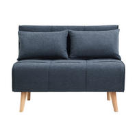 SCHLAFSESSEL - 1 Person - stoff - blau Chila - Blau, Holz/Textil (110/83/76cm) - Vente-Unique