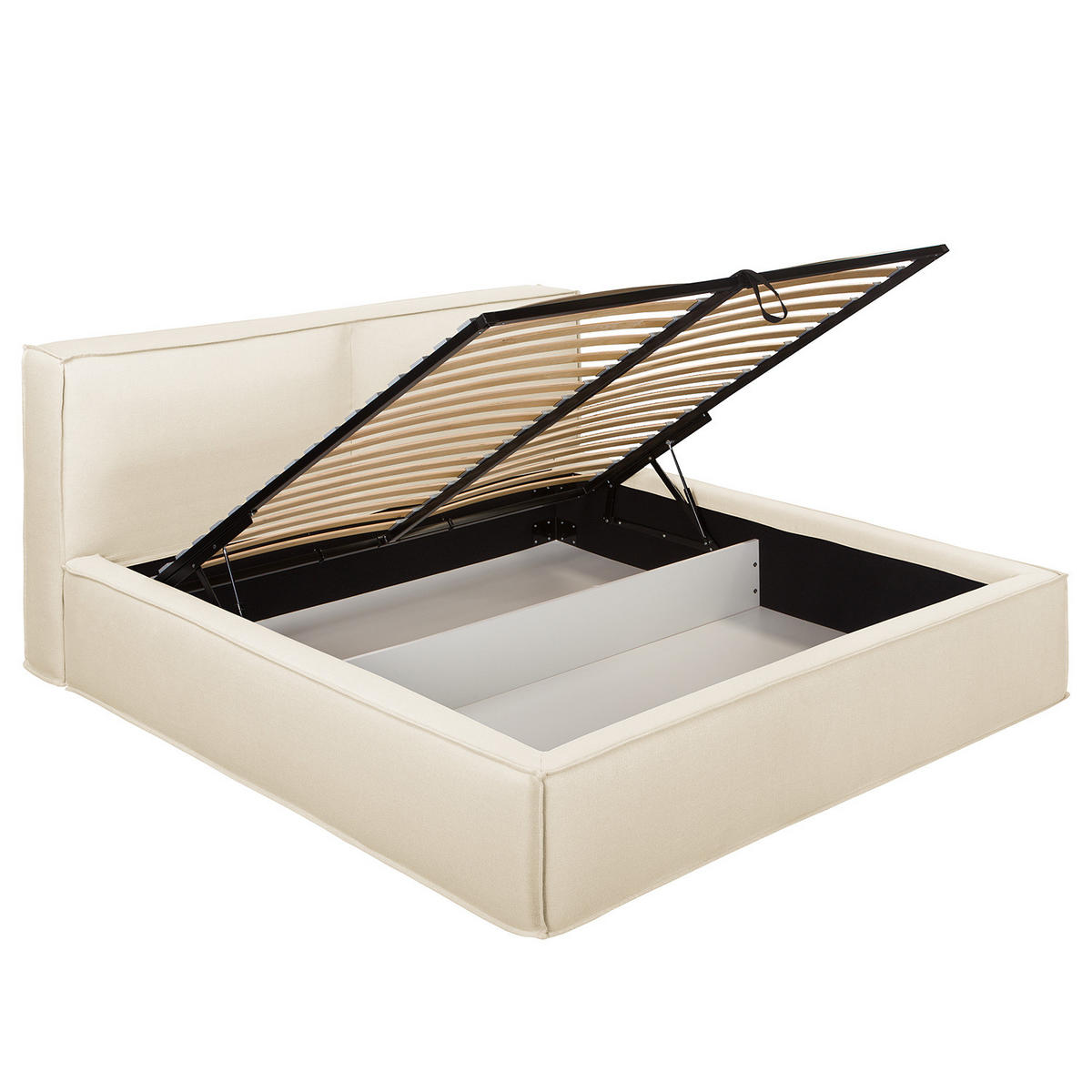 POLSTERBETT - Creme, Textil (220/200cm) - home24