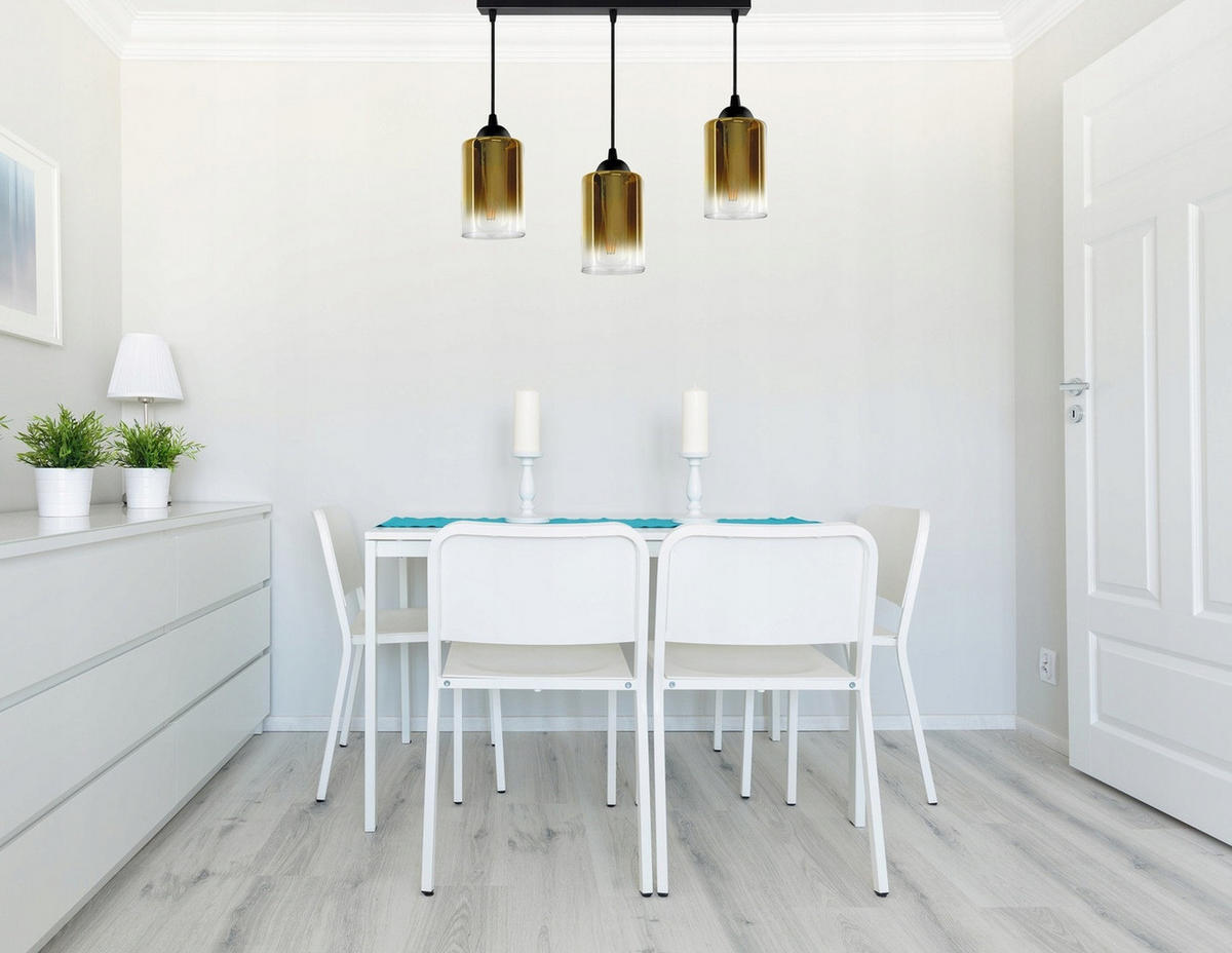 PENDELLEUCHTE GRAF - Transparent/Goldfarben, Glas/Metall (10/65/80cm) - kiki design