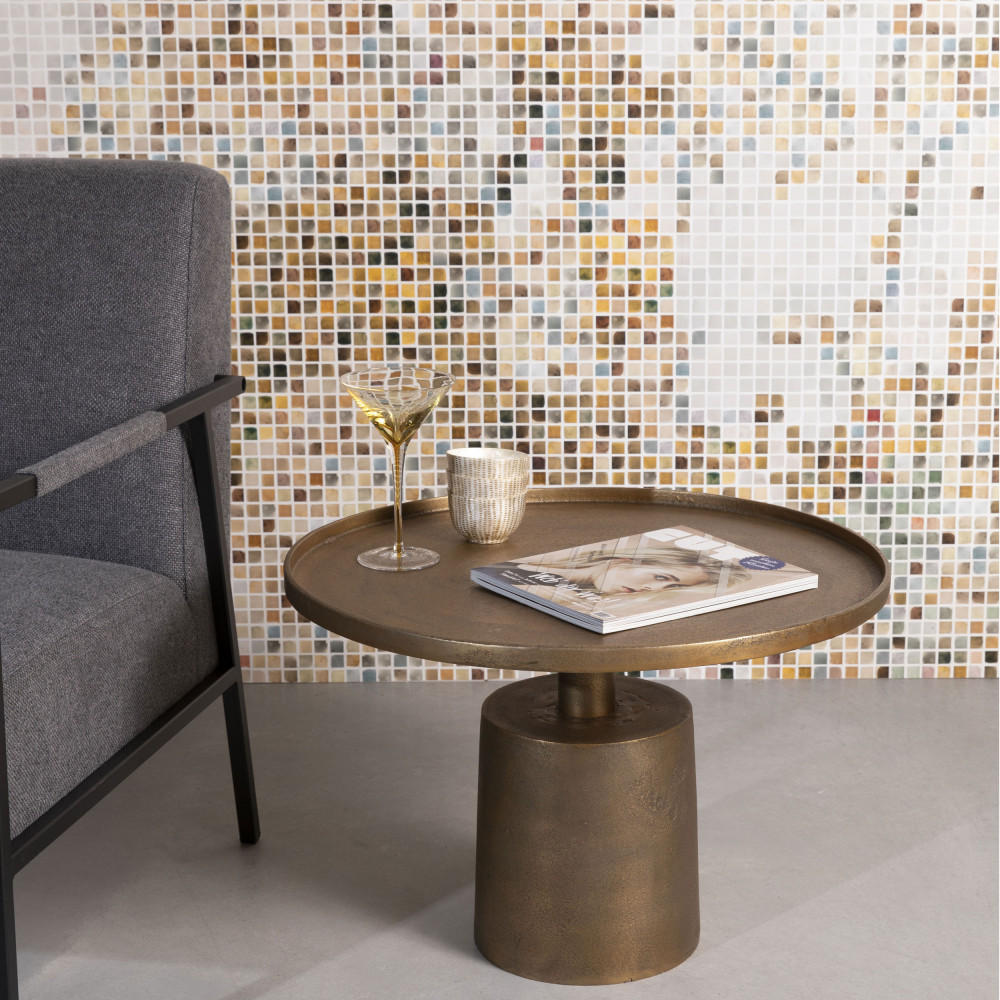 COUCHTISCH - Metall - Gold - Goldfarben, Metall (60/60/40cm) - Drawer