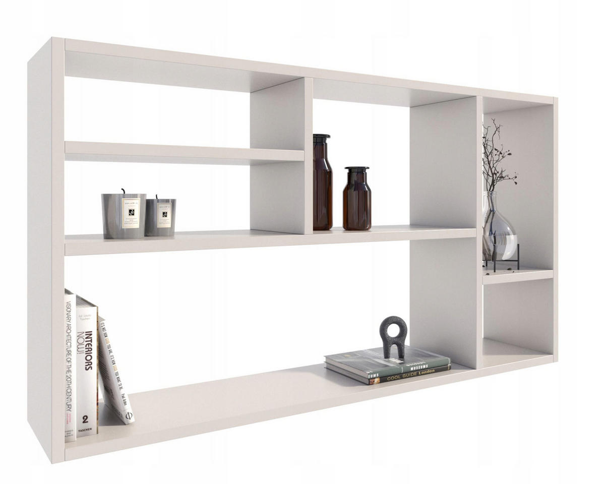 WANDREGAL MILANO Weiß 109,2/18/60 cm - Weiß, Holzwerkstoff (109.2/60/18cm) - Matkam Möbel