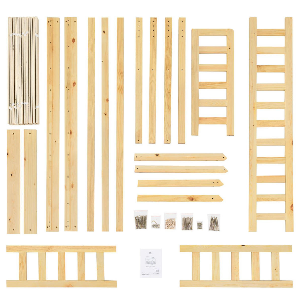 KINDERBETT Marli natur 80x160 cm - Naturfarben, Holz (80/160cm) - Juskys