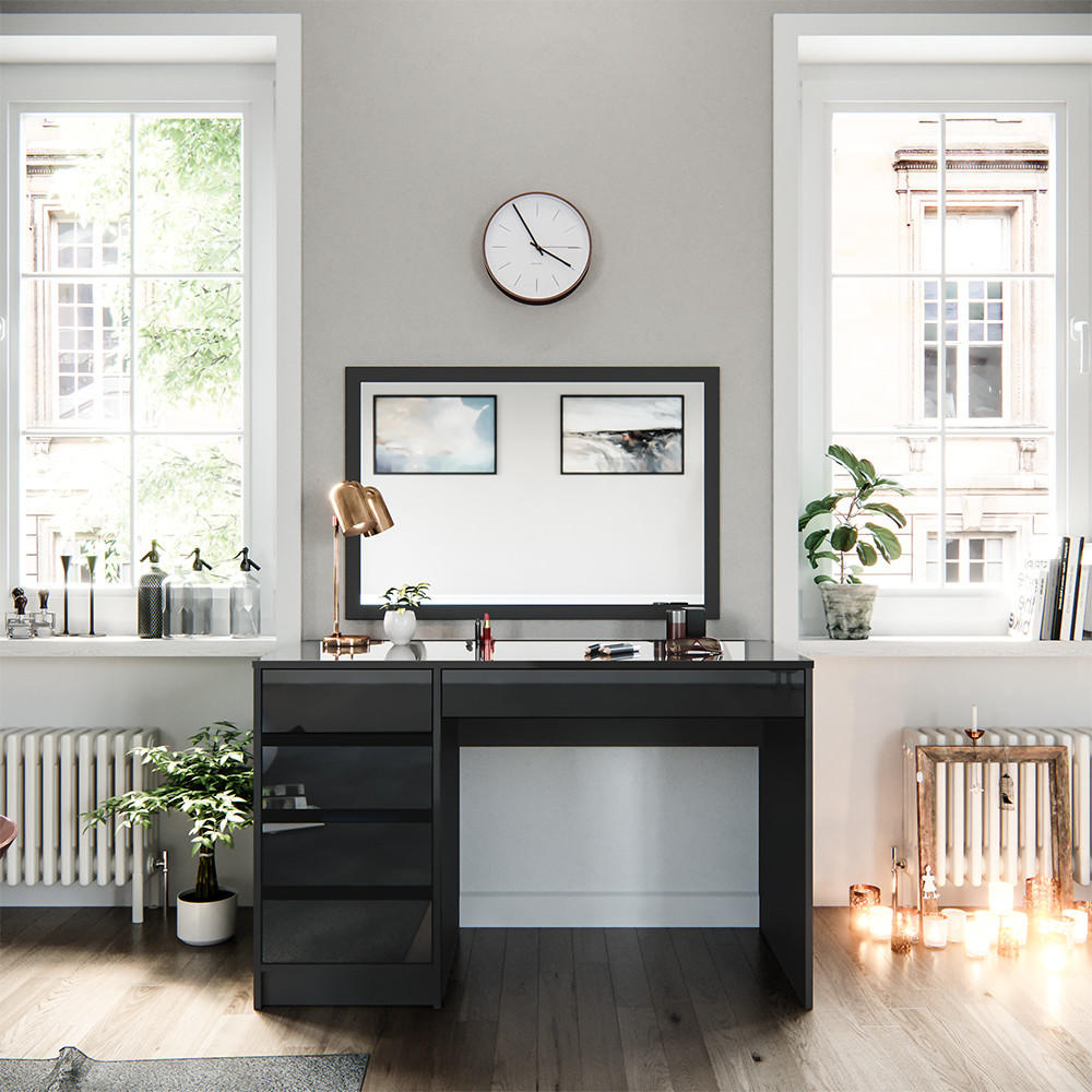 SCHMINKTISCH Sherry Anthrazit 120 cm - Anthrazit, Holzwerkstoff (120/55/75cm) - Vicco