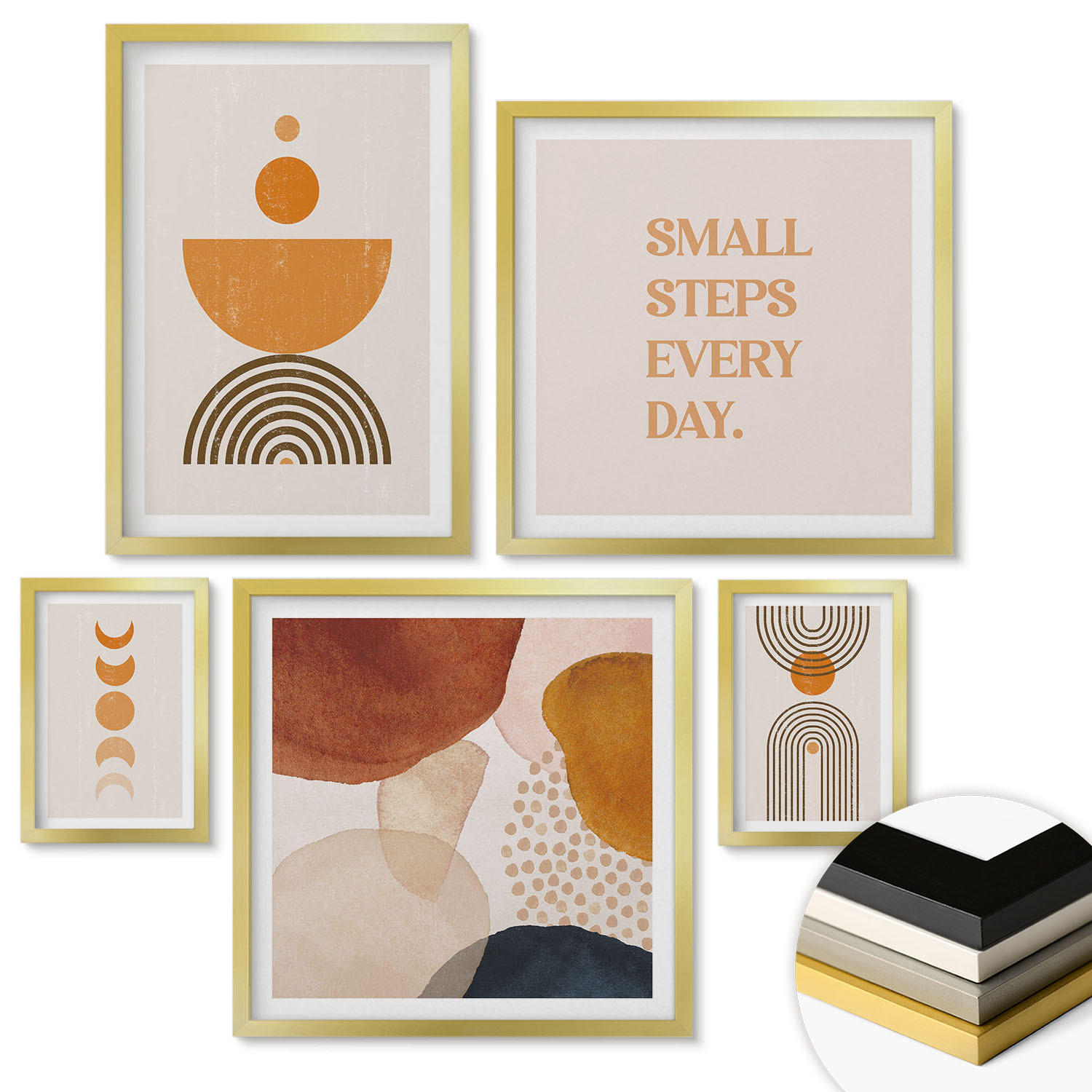 ArtPrintCave Wandbilder Gold 40x60 cm