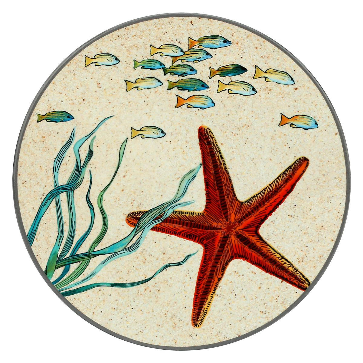 TOPFUNTERSETZER Ø 20 cm Keramik Sea Life - Multicolor, Keramik (20/20cm) - Rose & Tulipani