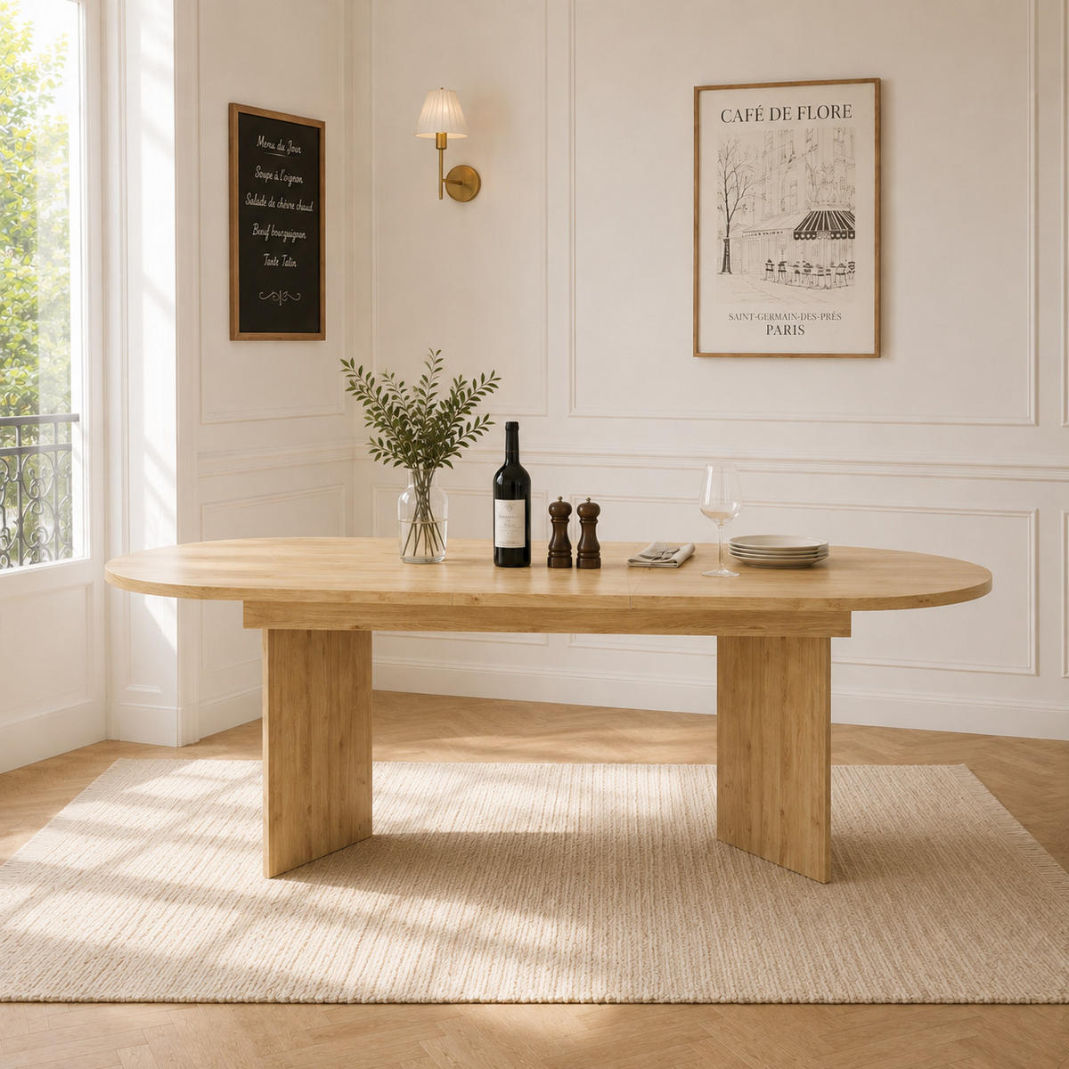 AUSZIEHTISCH 120/160x80cm 4-6 Pers. Eiche - Eichefarben, Holzwerkstoff (80/160/75.5cm) - FLIEKS