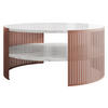 COUCHTISCH Fikoli Ember - Bronzefarben/Weiß, Holzwerkstoff/Metall (75/75/40cm) - MIRJAN24
