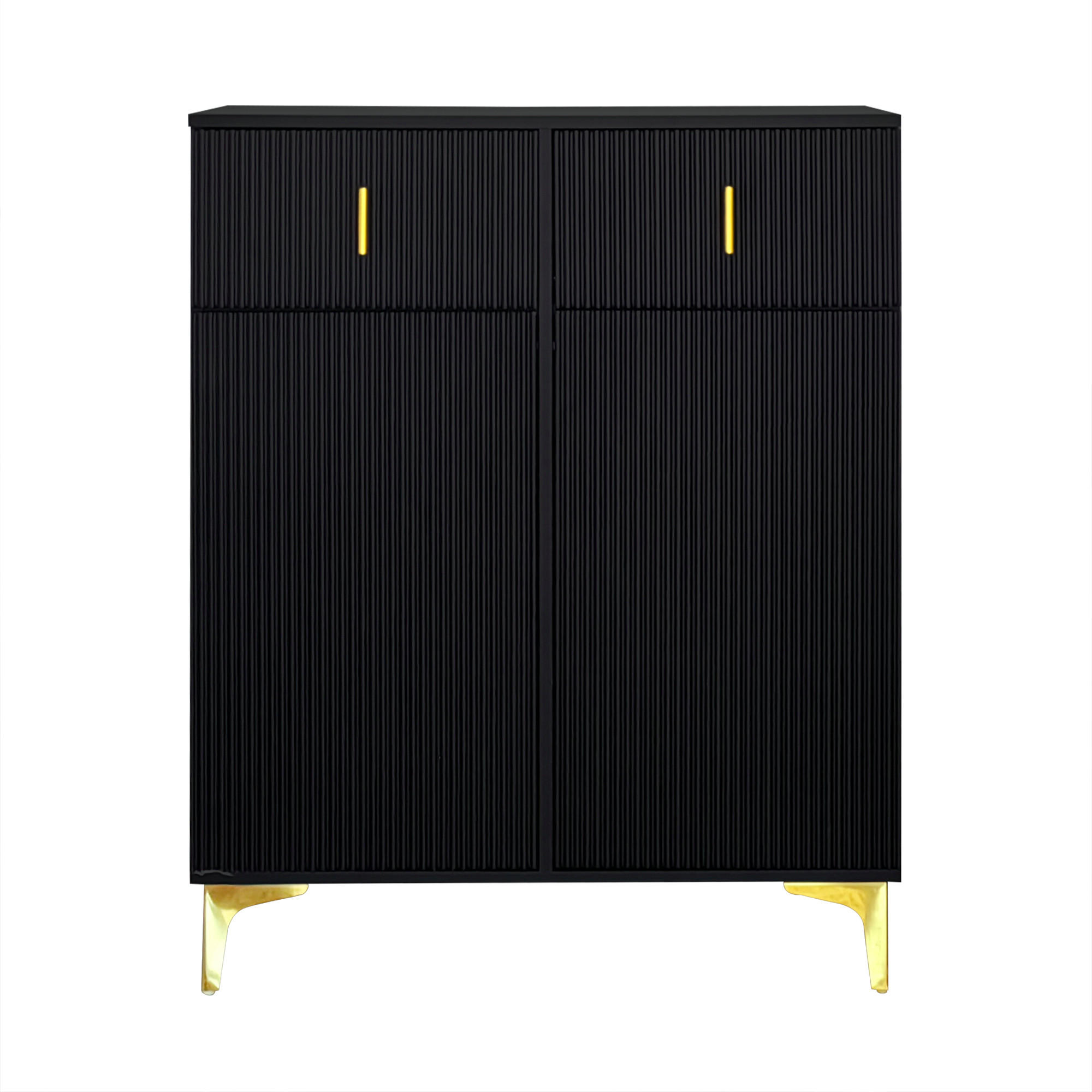 SIDEBOARD Schwarz 83/35/101 cm - Schwarz, Holzwerkstoff (83/101/35cm) - PANGIVO