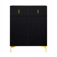 SIDEBOARD Schwarz 83/35/101 cm - Schwarz, Holzwerkstoff (83/101/35cm) - PANGIVO