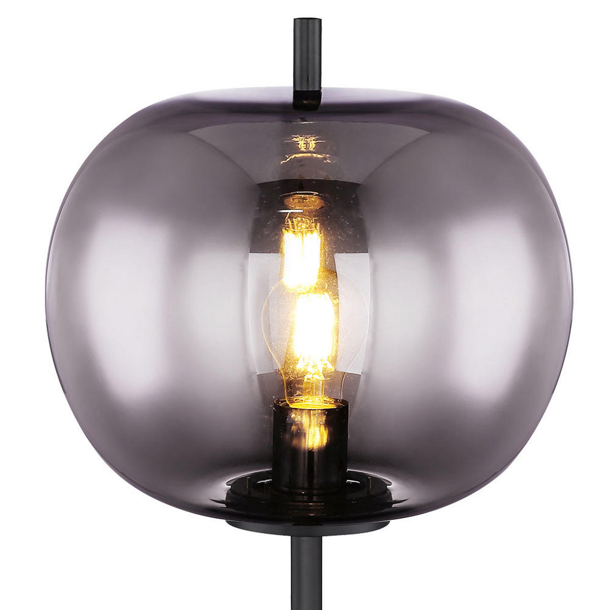 LED STEHLEUCHTE Metall Glas Grau - Grau, Glas (30/30/160cm)