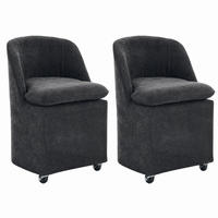 ESSZIMMERSTUHL 2er-Set drehbar 53 x 53,5 x 78,5 cm Grau - Grau, Metall (53/78.5/53.5cm) - Meubliv