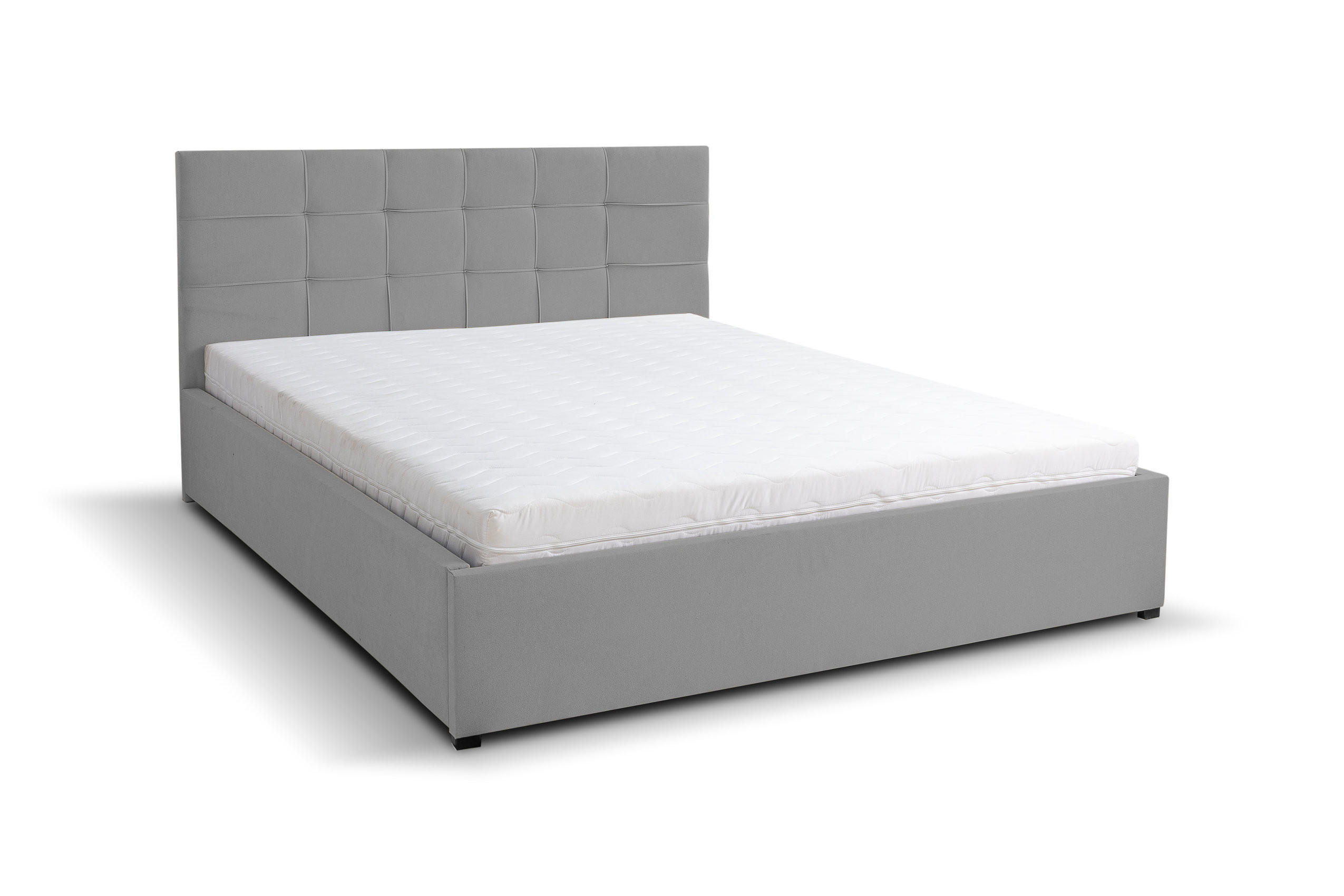 POLSTERBETT JESSA mit Kopfteil, 160 x200 cm, Doppelbett mit Bettkasten und Lattenrost aus Velourstoff, Velourstoff, Frabe: Grau - Grau, Holz/Kunststoff (160/200cm) - VENASI MÖBEL