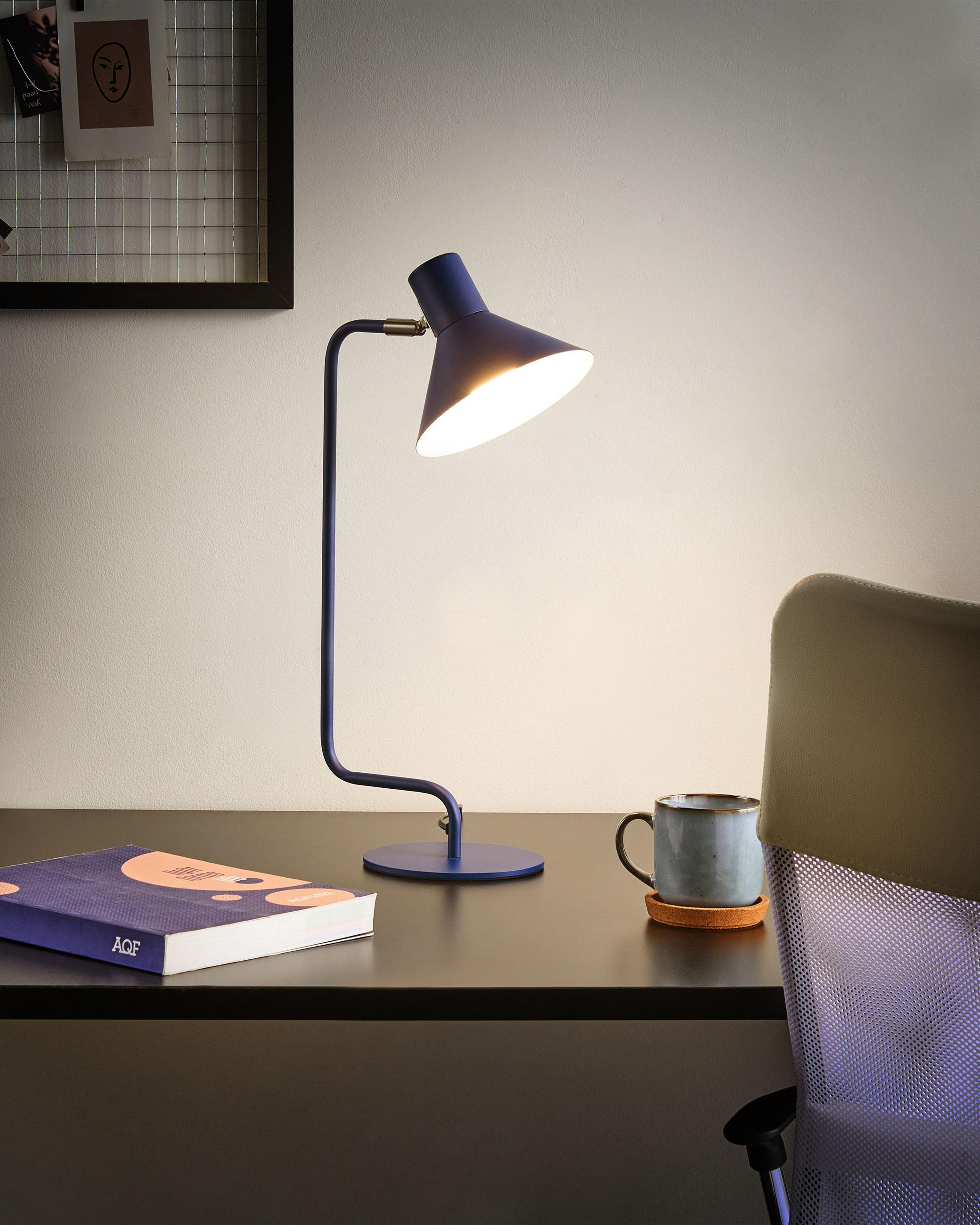 SCHREIBTISCHLAMPE Blau Rimava - Blau, Metall (18/22/51cm) - Beliani