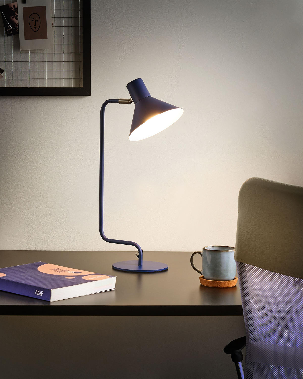 SCHREIBTISCHLAMPE Blau Rimava - Blau, Metall (18/22/51cm) - Beliani