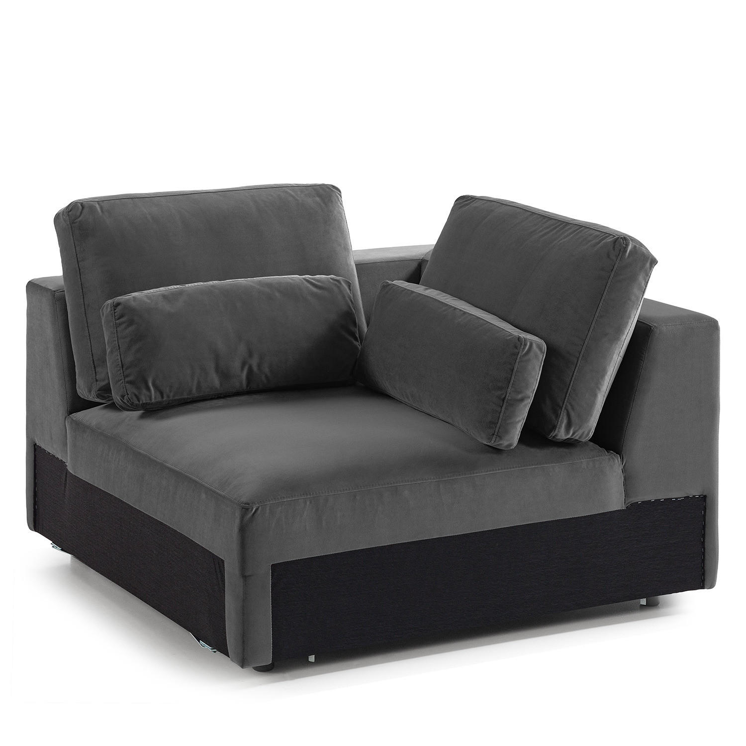 MODULECKE - Grau, Textil (112/80/112cm) - home24